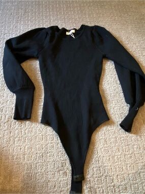 ANDTHEWHY black ridged bodysuit NWT